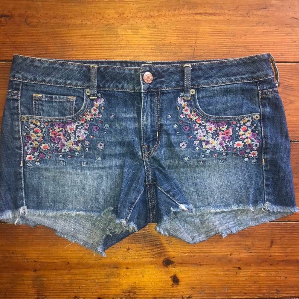 American Eagle Embroidered Shorts